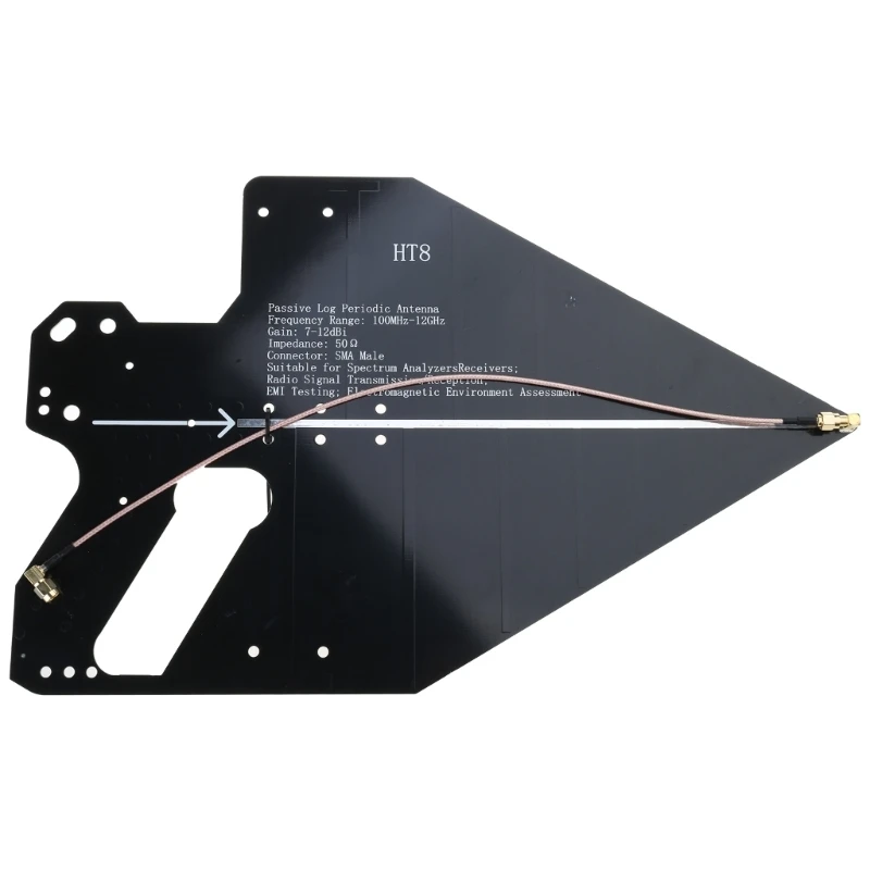 Antena direcional multifuncional 0,1-12 GHz para recepção análise sinal