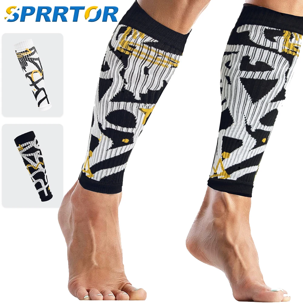 

1Pair Running Leg Compression Calf Sleeve Athletics Calf Shin Splints Elbow Knee Pads Protection For Women Men Sports Safety