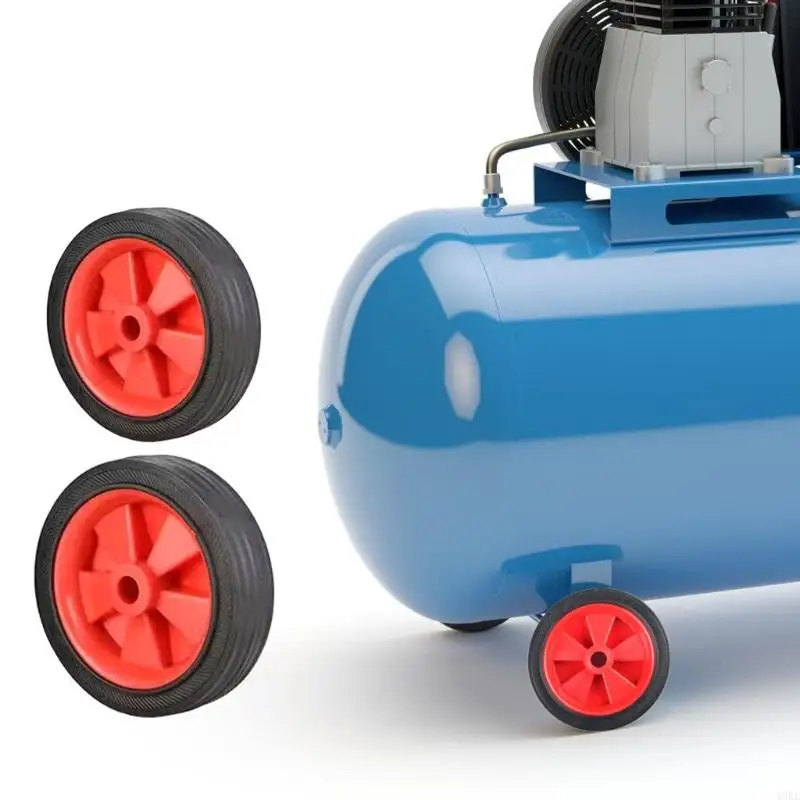 

A0KE Industrial Grade Heavy Duty 5inch/6inch Air Compressor Casters Noise Reducing Nonslip Replacement Wheel Smooth Rolling