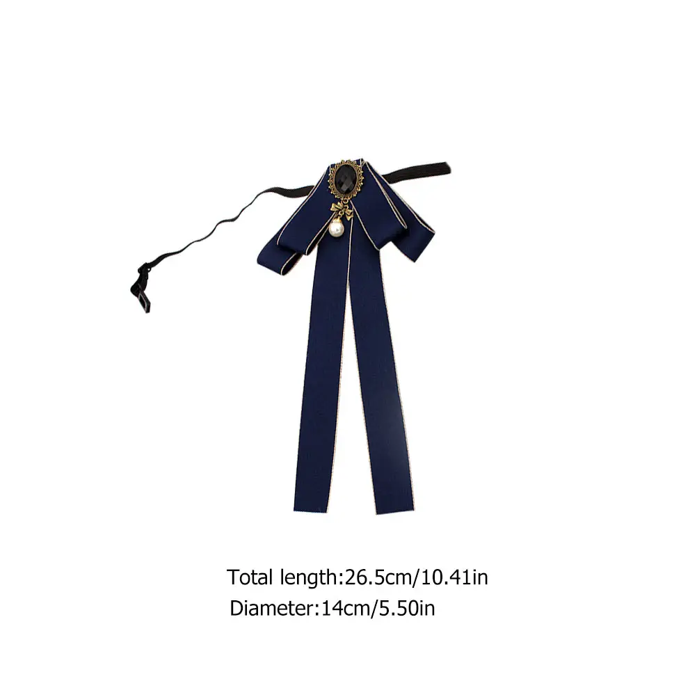 

4pcs Lady Polyester Business Wear Elastic Bow School Style Collar Flower Waistcoat Tie College Suits Bowknot Uniform Accessory
