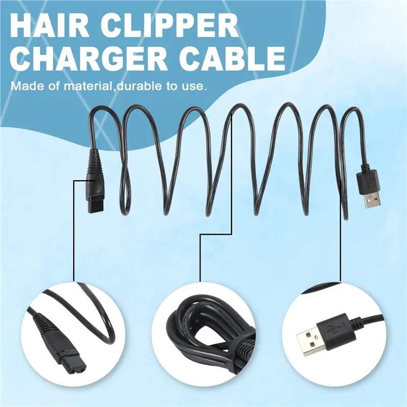 A55X-USB Cable For JRL 2020C /2020T/ ACME M5/M6/M10/M11 / Popbarbers P800/P700 Electric Hair Clipper Accessories