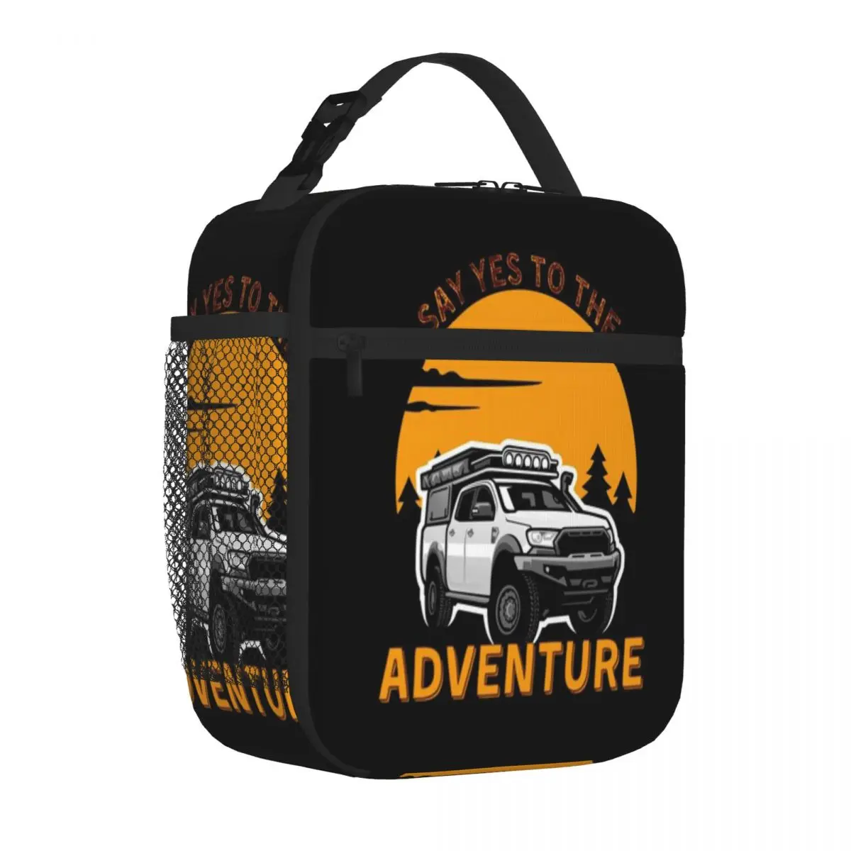Hot Sale Love Outdoor Activities Say Yes To The Adventure 3D Stereo Carry Lunch Bag Newborn Food Storage Large Lunch Bag