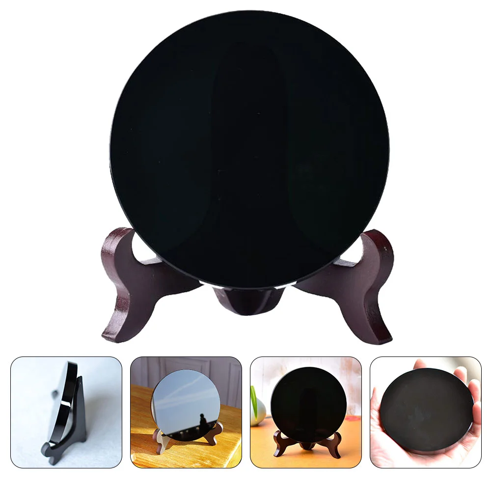 Obsidian Stone Taper Holders Meditation Decorations for Room Crystal House Home Plastic