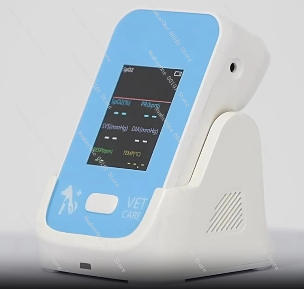 Wireless Pet Health Monitor Veterinary Instrument Multi Function ECG NIBP SpO2 Temperature RR Pet Clinic Portable Device