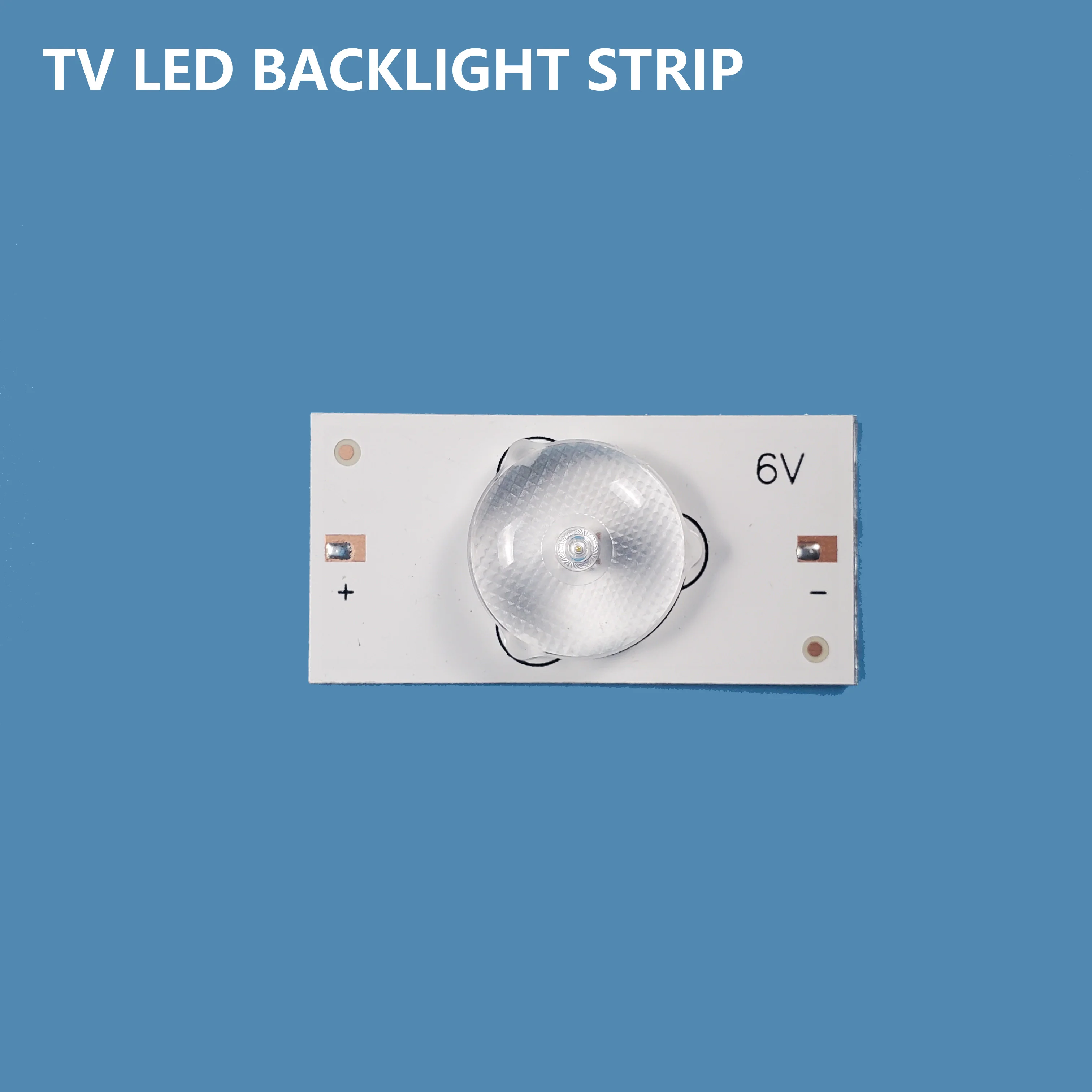 Tira de luces LED de retroiluminación, cuentas de lámpara SMD de 6V y 3V con lente óptica para reparación de TV LED de 32-65 pulgadas (3V con