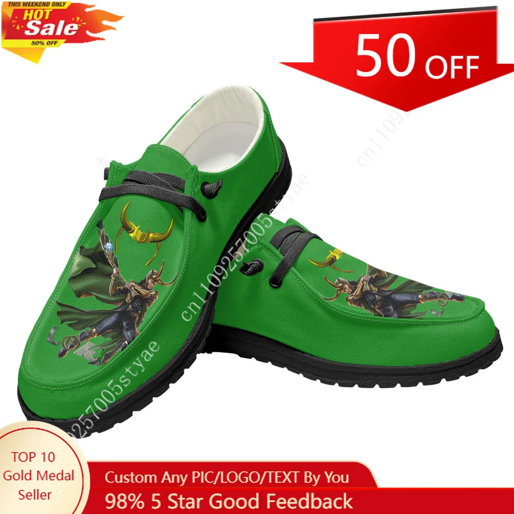 

Marvel Loki Casual Shoes Mens Womans Flat Shoe Breathable Outdoor Lightweight Footwear Couple Custom Made Shoes