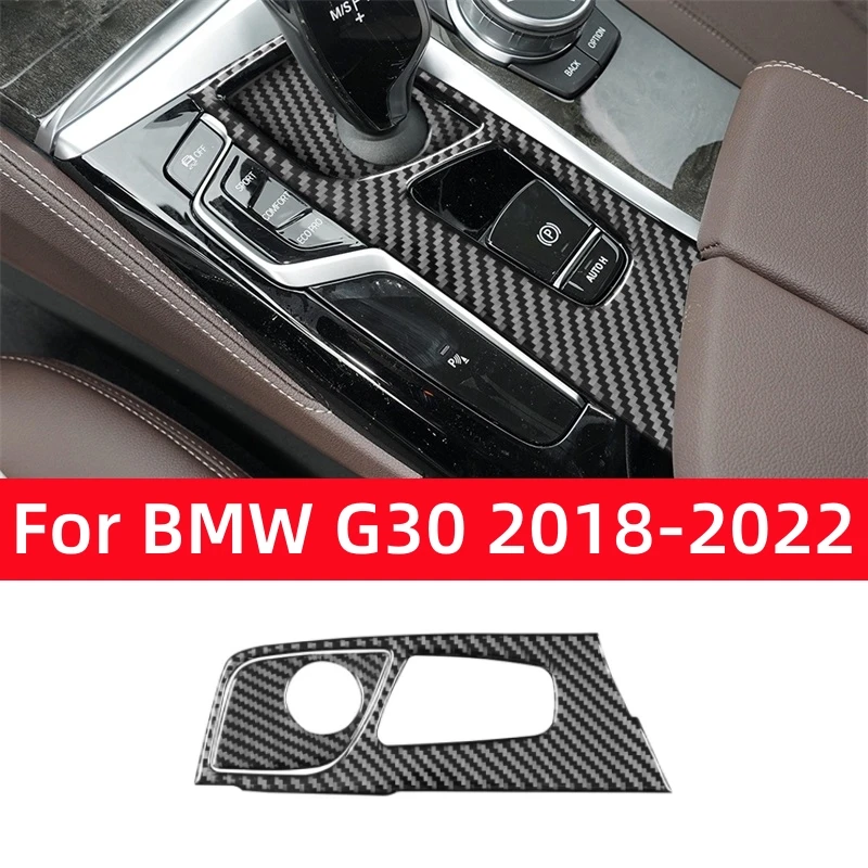 

Для BMW 5 серии G30 2018-2022 аксессуары из углеродного волокна интерьер автомобиля центральное управление панель переключения передач отделка крышка декоративные наклейки