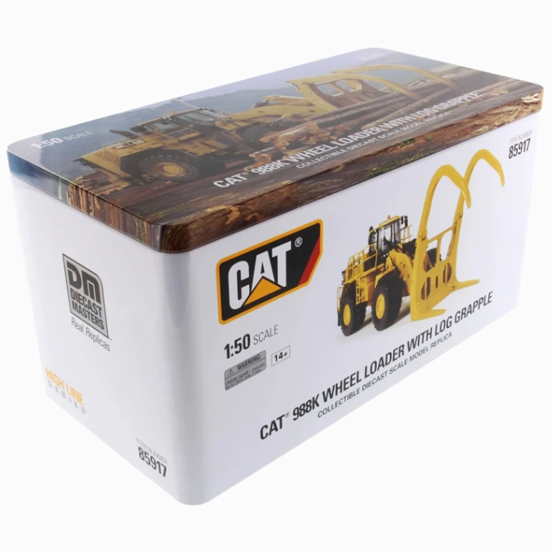 DM Diecast 1:50 Schaal CAT 988K Loader Houtgrijper Machines Legering Techniek Auto Model 85917 Collectie Souvenir Ornament Gift