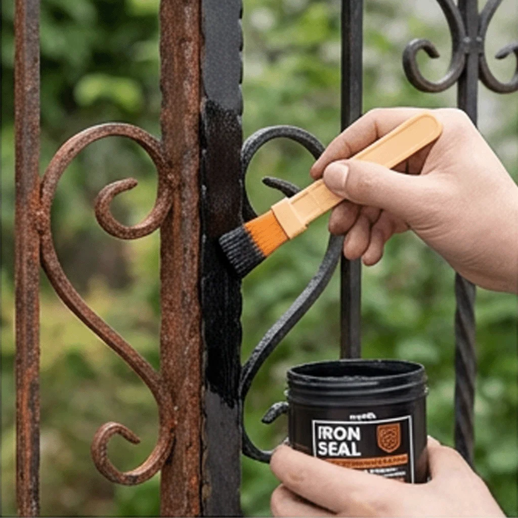 Metal Rust Remover Paint with Brush Anti Rust Converter Primer for Iron Steel Gate Car Chassis Refurbishment Corrosion Protectio