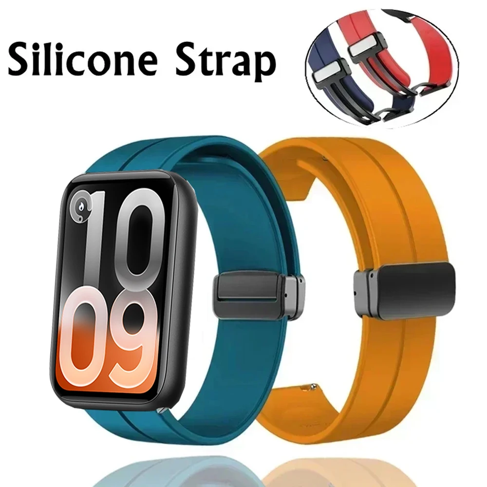 Magnetisches Silikonarmband für Xiaomi Mi Band 8 Pro 9 Pro 10 Pro Smartwatch Sportarmband für Redmi Watch 4/5/6 Armbandzubehör.