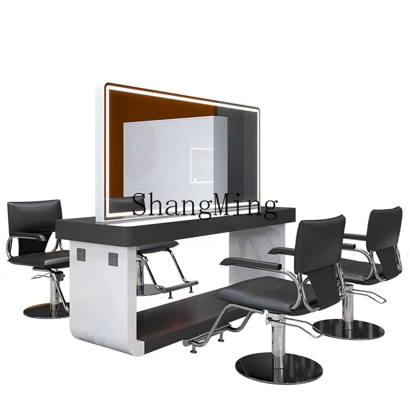 

LXY simple haircut mirror table hair salon special perm and dyeing single double-sided four-sided mirror
