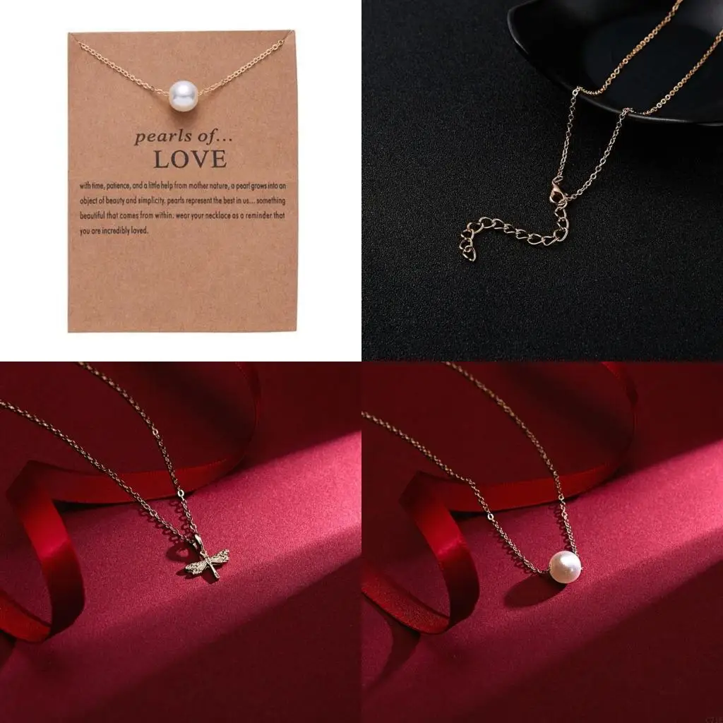 Handcrafted Pearls Necklace Collarbone Chain Offering Lasting And Elegance