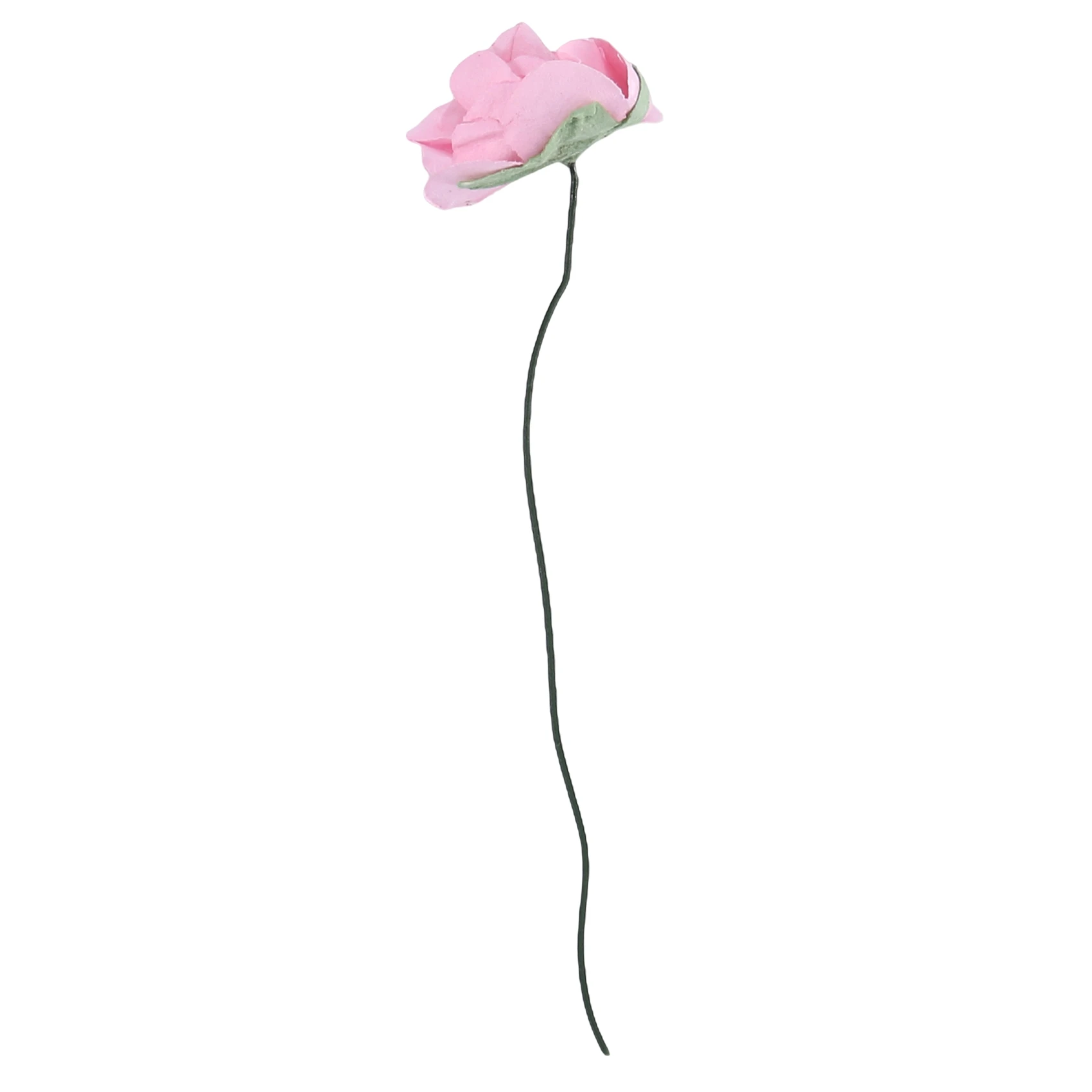 Super Sale 144pcs Mini Petite Paper Artificial Rose Buds Flowers DIY Craft Wedding Decor Home, Light Pink