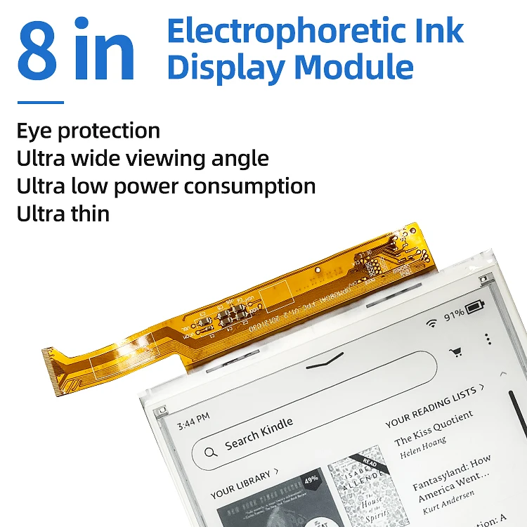 E-Paper Display 8 Inch E-ink Screen Kindle Screen for Hot selling E book Reader Touch E-ink Ebook