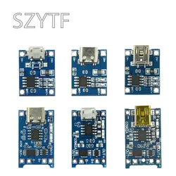 10PCS Type-c Micro Mini USB 5V 1A 18650 TP4056 Lithium Battery Charger Module Charging Board With Protection Dual Functions