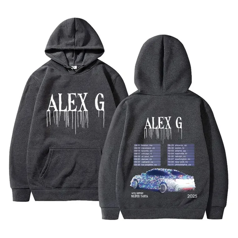 Customization Alex G Tour 2025 Hoodie Men Women Clothing Casual Sweatshirt Men's Oversized Hooded Tracksuit Male Fashion Fleece