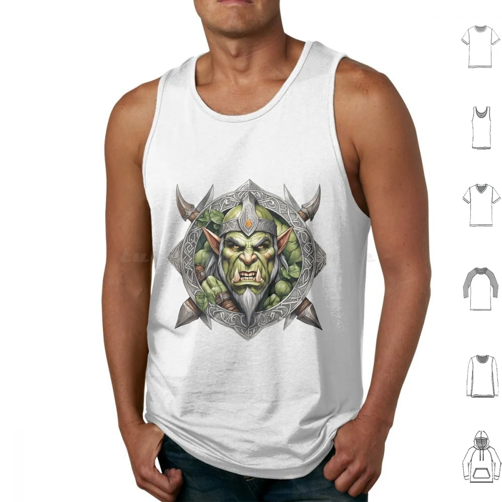 Orc Tank Tops Print Cotton Orc Wow Horde Rings Power Goblin