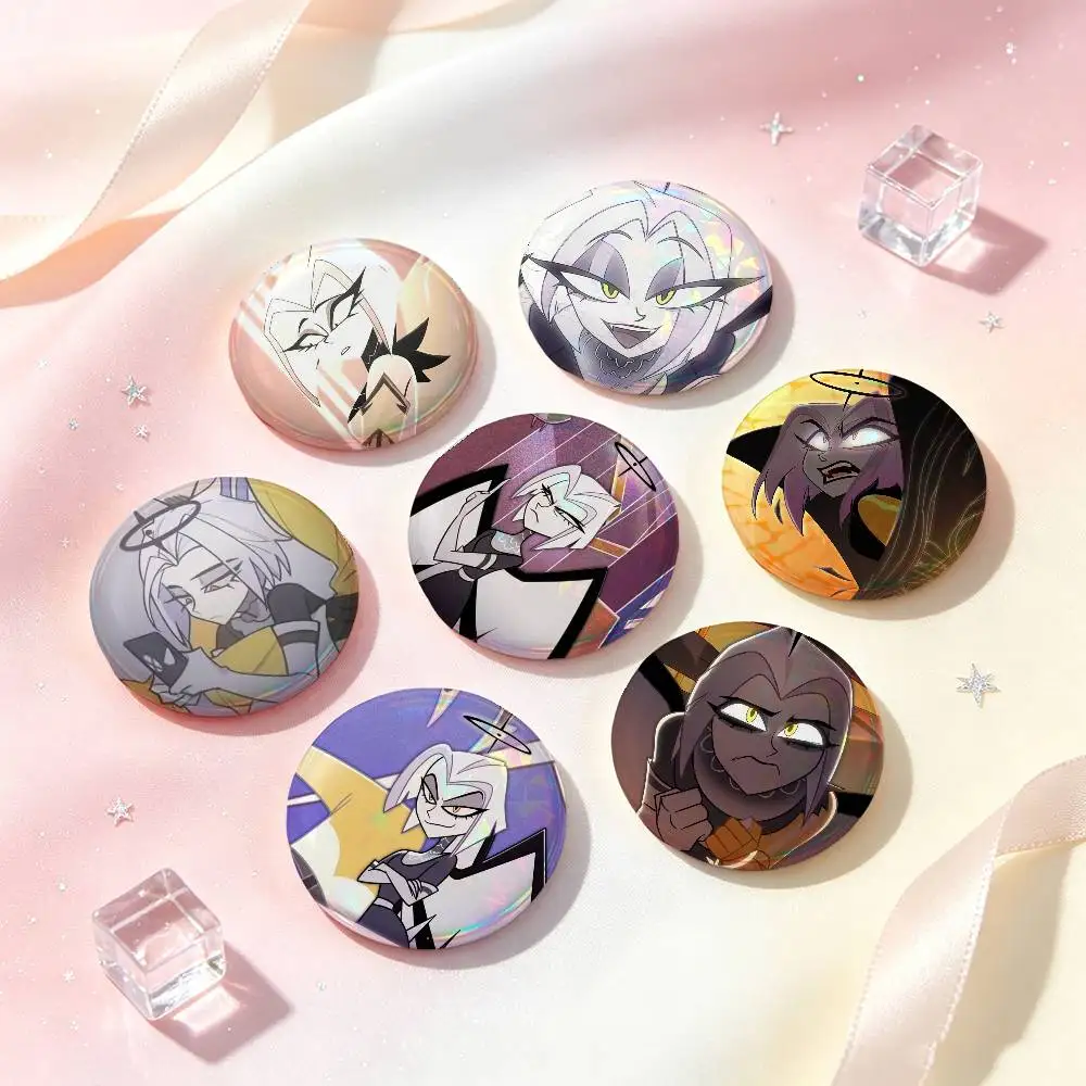 Lute Anime Character Badges Button Round Creative Pin Brooch Badge Bag Decor Accessories Fans Collect Friends Gifts