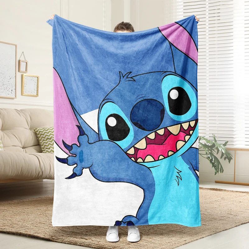 

Disney Lilo & Stitch Waving Pattern Soft Flannel Blanket Warm Throw Sofa Bed Cartoon Blanket Kids Adults Gift Home Decor