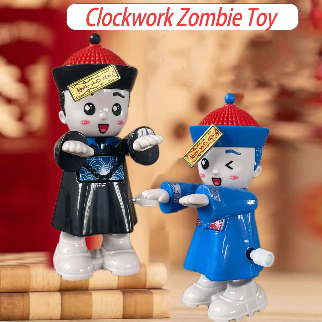 

Creative Wind Up Clockwork Bouncing Chinese Zombie Toys Halloween Trick Or Treat Scary Spring Walking Toys For Kids Spooky Gifts