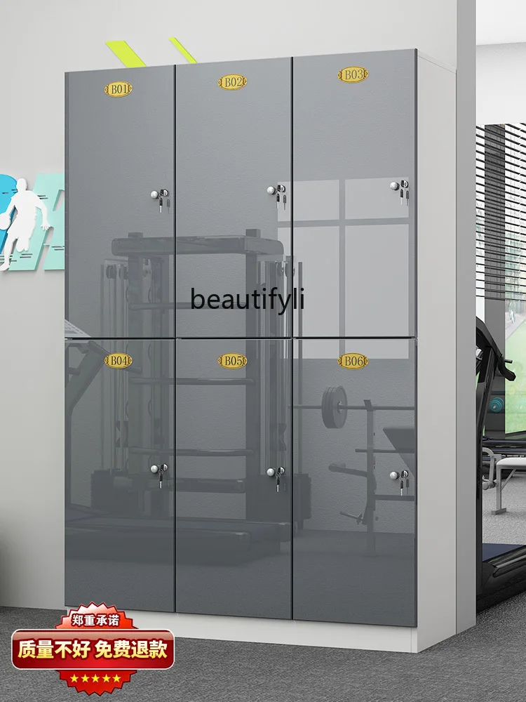 

sscn8617 Wardrobe Hairdressing Barber Shop Storage Bag Gym Yoga Studio Staff Smart Locker with Lock