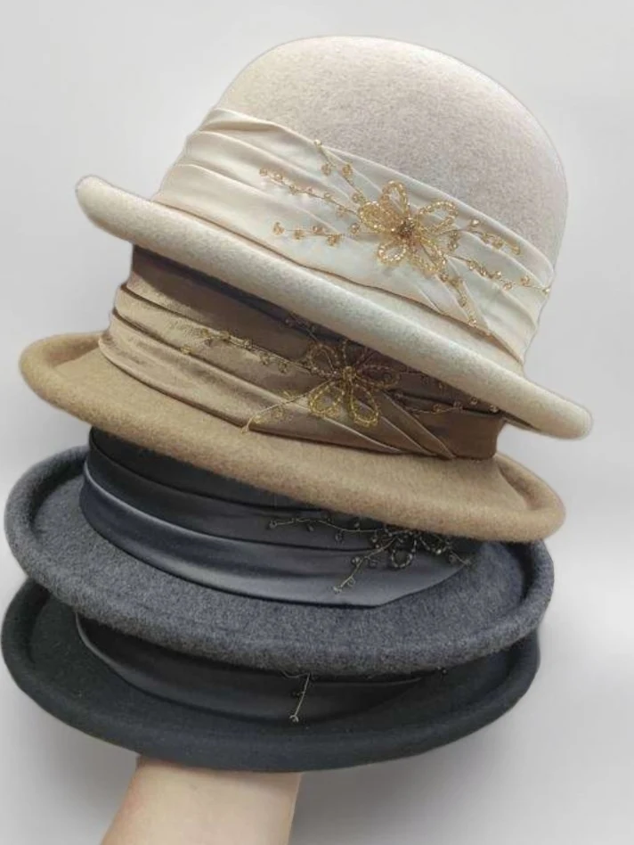 elegant-vintage-wool-hat-for-women-fashionable-decorative-bowknot-autumn-winter-stripe-pattern-daily-wear-stylish-accessory
