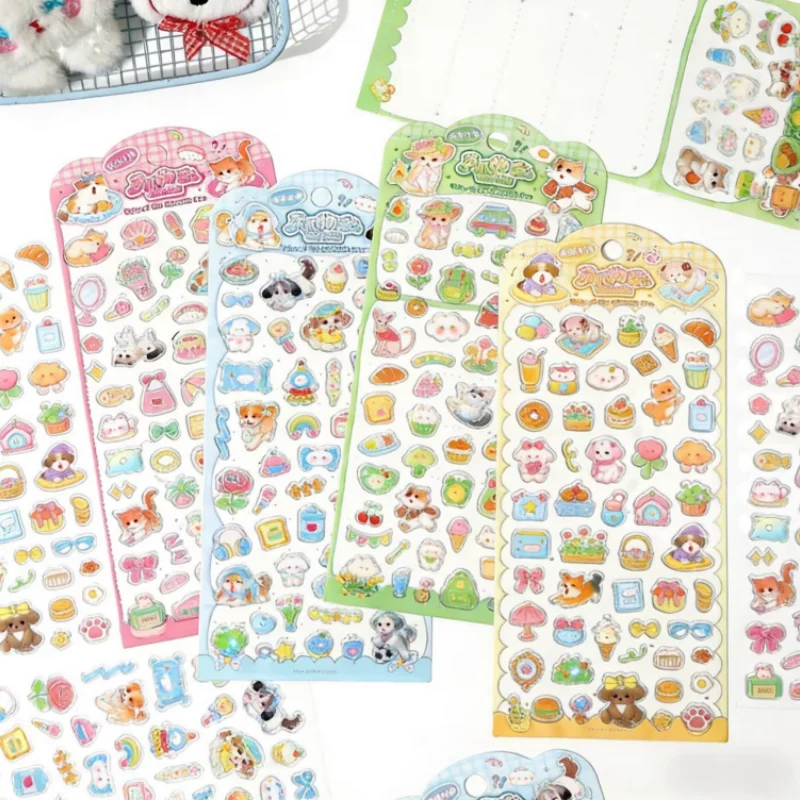 lote-de-24-pegatinas-kawaii-de-gatos-y-perros-adhesivos-decorativos-para-Albumes-de-recortes-diarios-y-manualidades