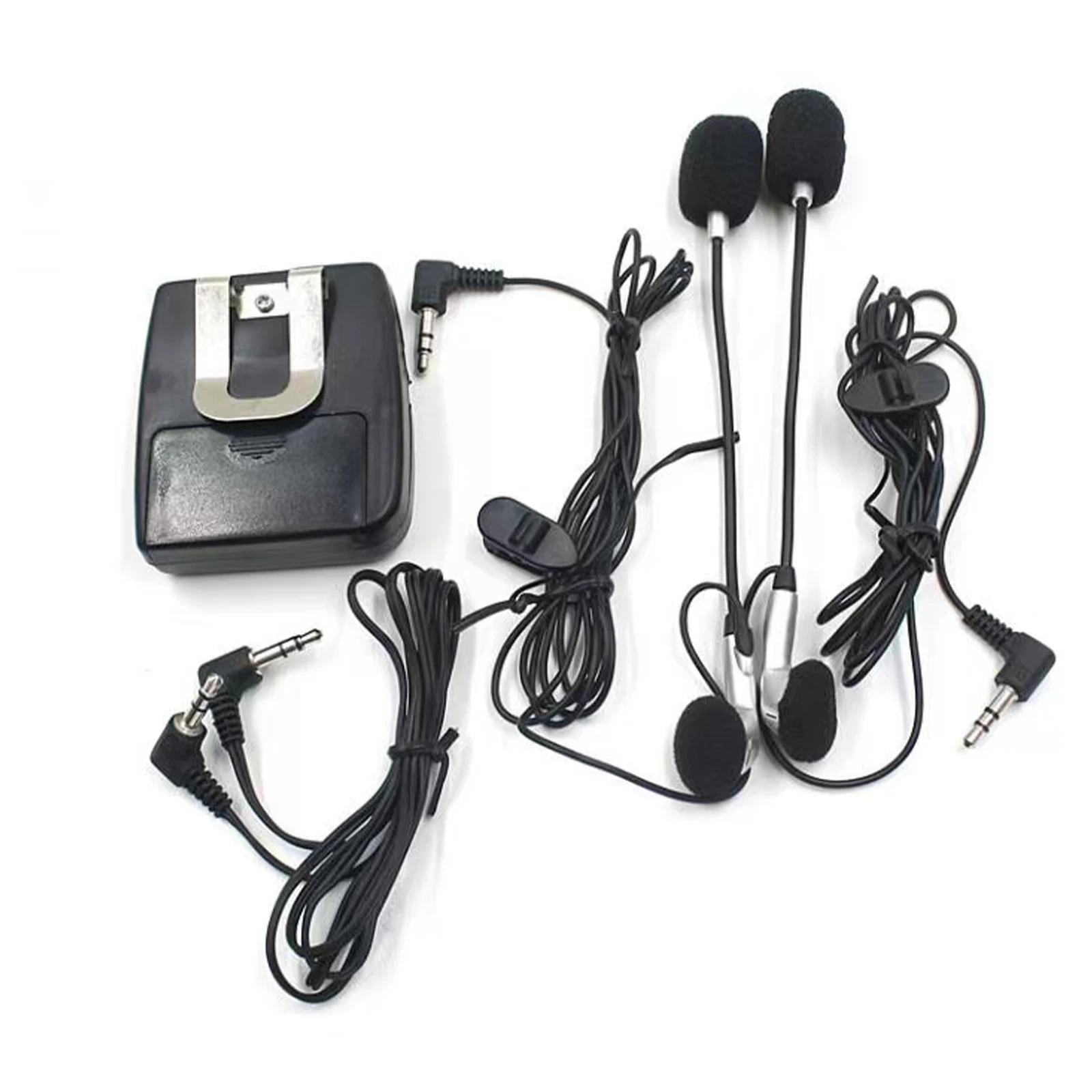 Capacete de motocicleta para capacete comunicador 2 vias interfone fone de ouvido walkie-talkie com fones de ouvido cabo de saída de áudio acessórios 