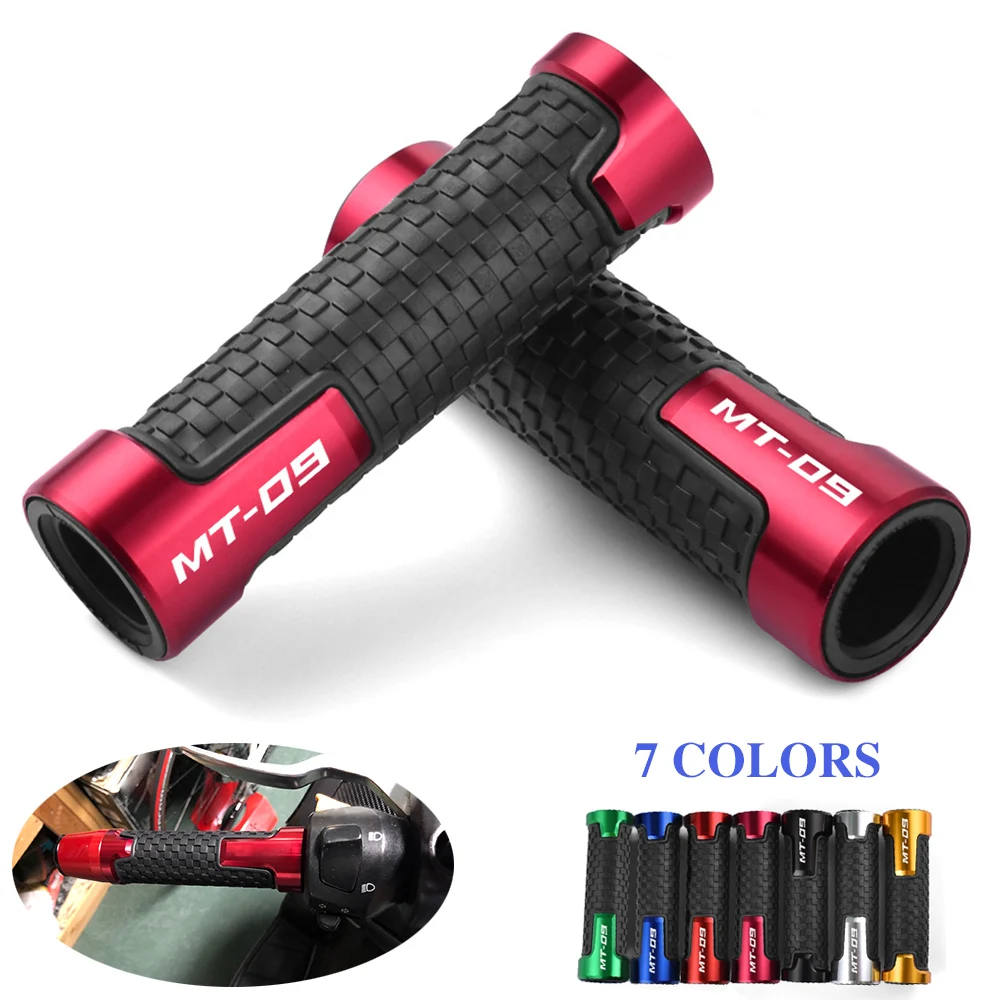 

Аксессуары для Yamaha MT-09 MT09 MT 09 с логотипом, ручки для мотоциклов 7/8 дюйма, противоскользящие концы ручек, ручки, руль