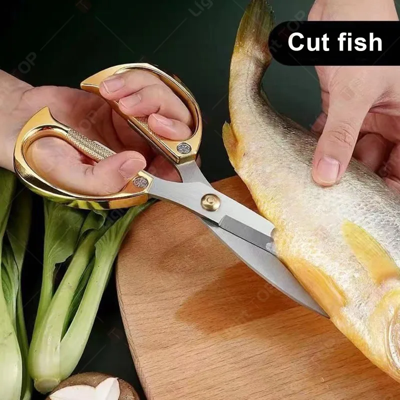 NEUE Erweiterte Küche Schere Edelstahl Huhn Knochen Schere Multifunktionale BBQ Fleisch Schneiden Schere Messer für Küche – Detail 10