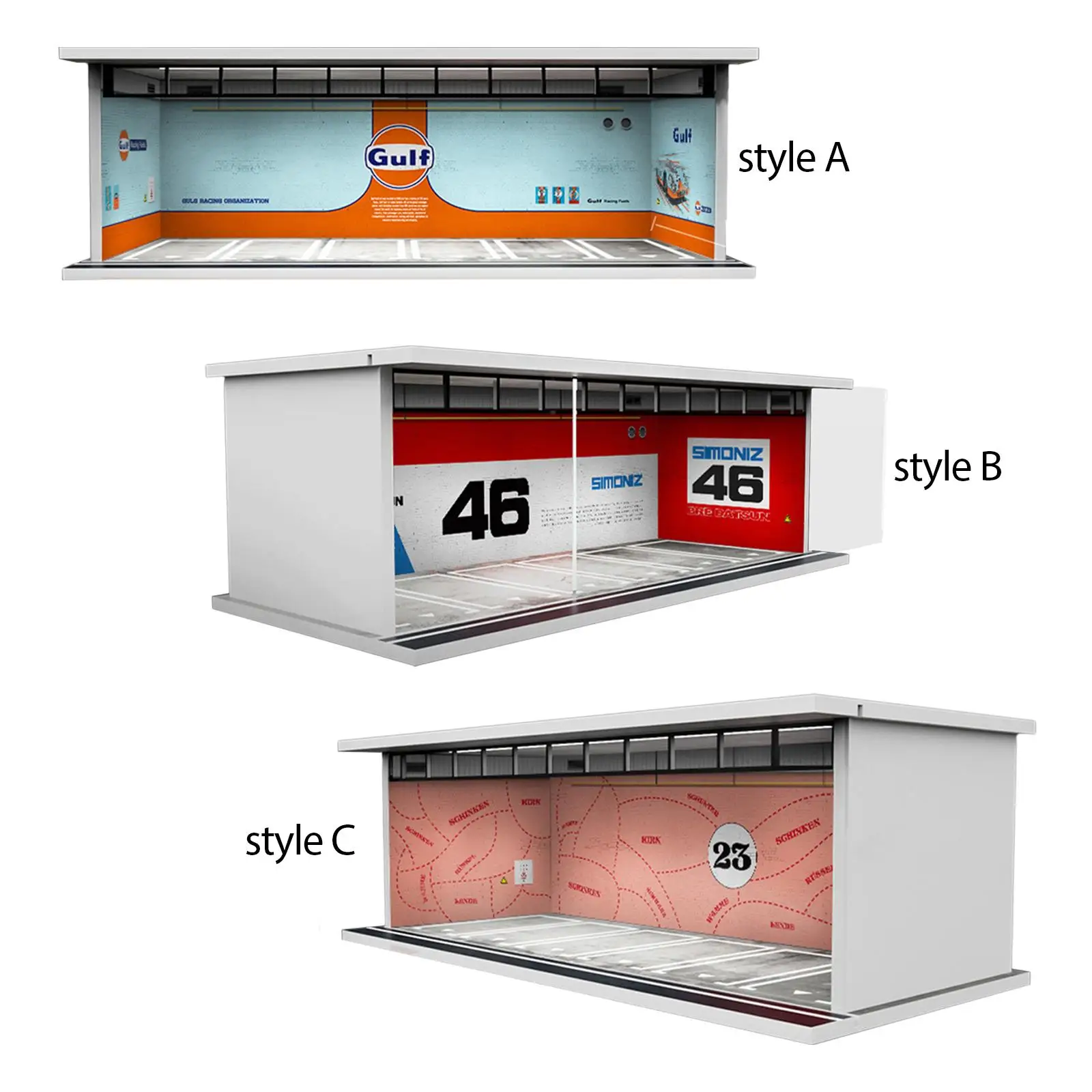 1/64 Scale Diecast Model Car Display Case Simulation Parking Lot Display Case with Parking Lot Scene for Model Collectors Gifts