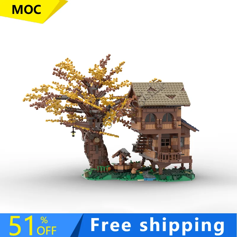 NUOVO 2216 Parti MOC Squisita Arcadian Capanna Building Blocks Retro Architettura Modello Set Display Giocattoli Per Bambini Assemblaggio Regali Di Compleanno