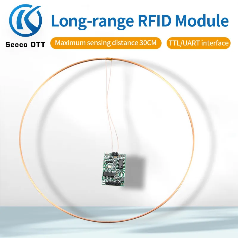 ID Low Frequency RFID TTL Long-Distance 30 Cm Pet Card Reading 125Khz UART Interface Customized Smart Card Reader Module EM4200