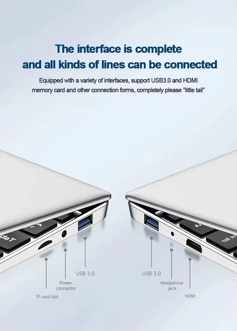 Notebook Computer Windows 11 Laptop 14.1" Intel Celeron N4000 12GB 512GB 1920*1080 Resolution Office Study PC  computer