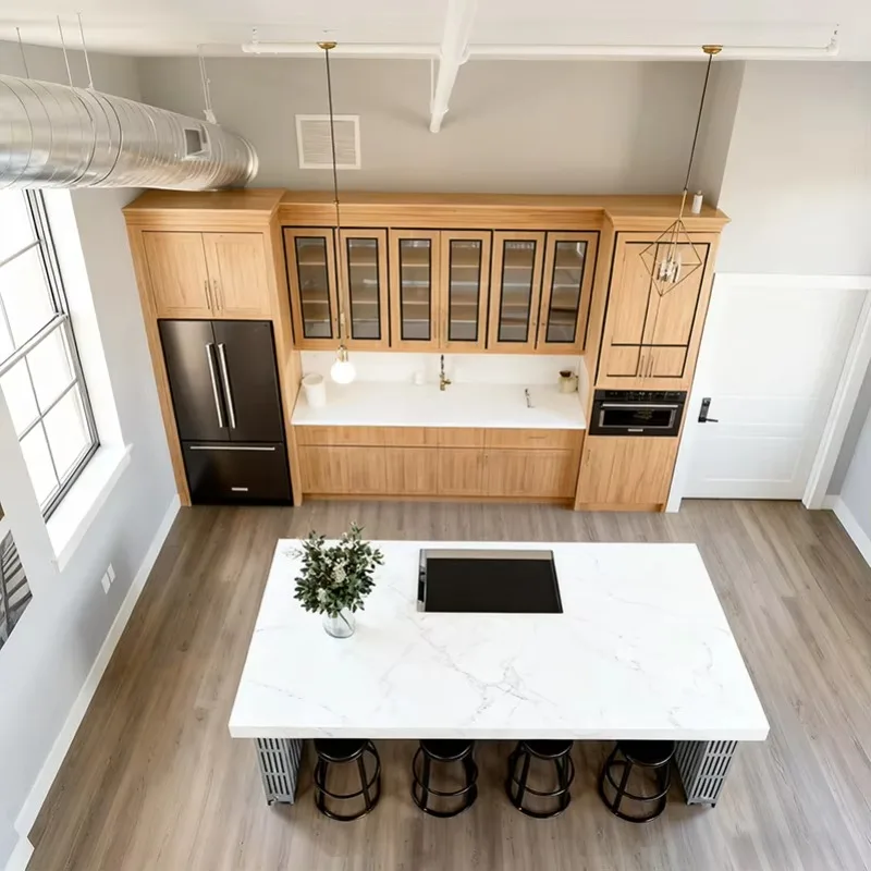 Cuisine Exterieur Furniture Kitchen Island Table Kitchenette Solid Wood Luxury Kichen Pantry Modern Kitchen Cabinets