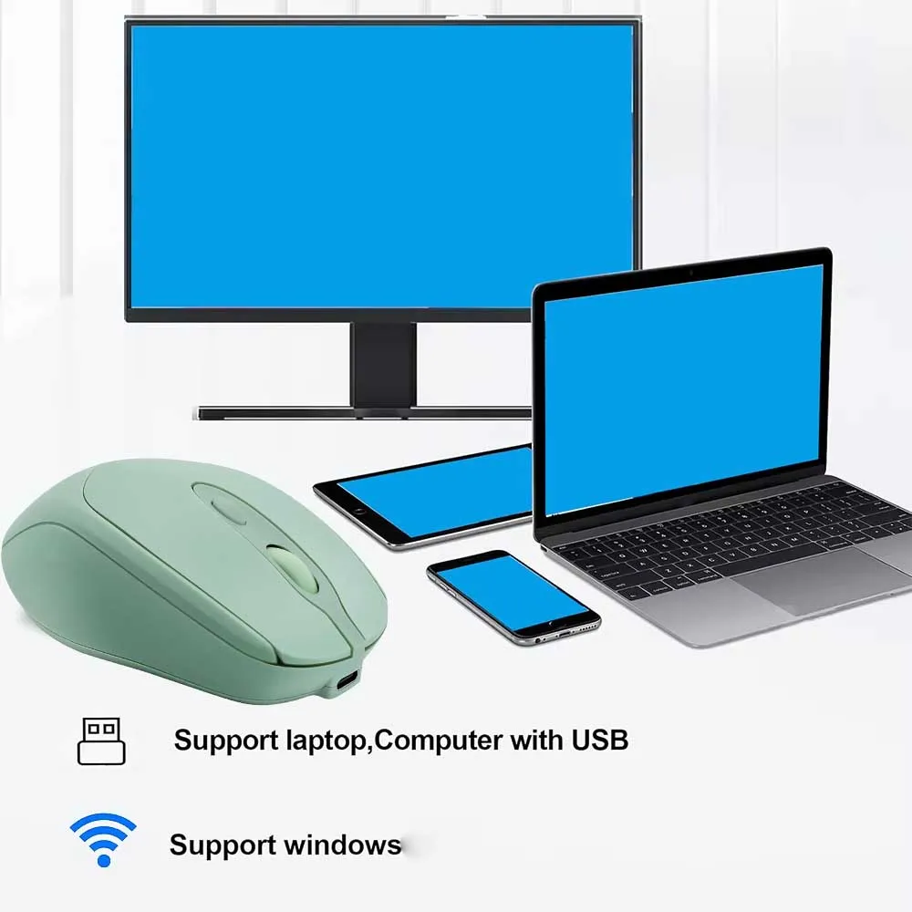 充電式ワイヤレスゲーミングマウス 2.4 グラム Bluetooth 互換ワイヤレスマウス USB サイレントゲーマーマウスコンピュータラップトップ Mac タブレット用