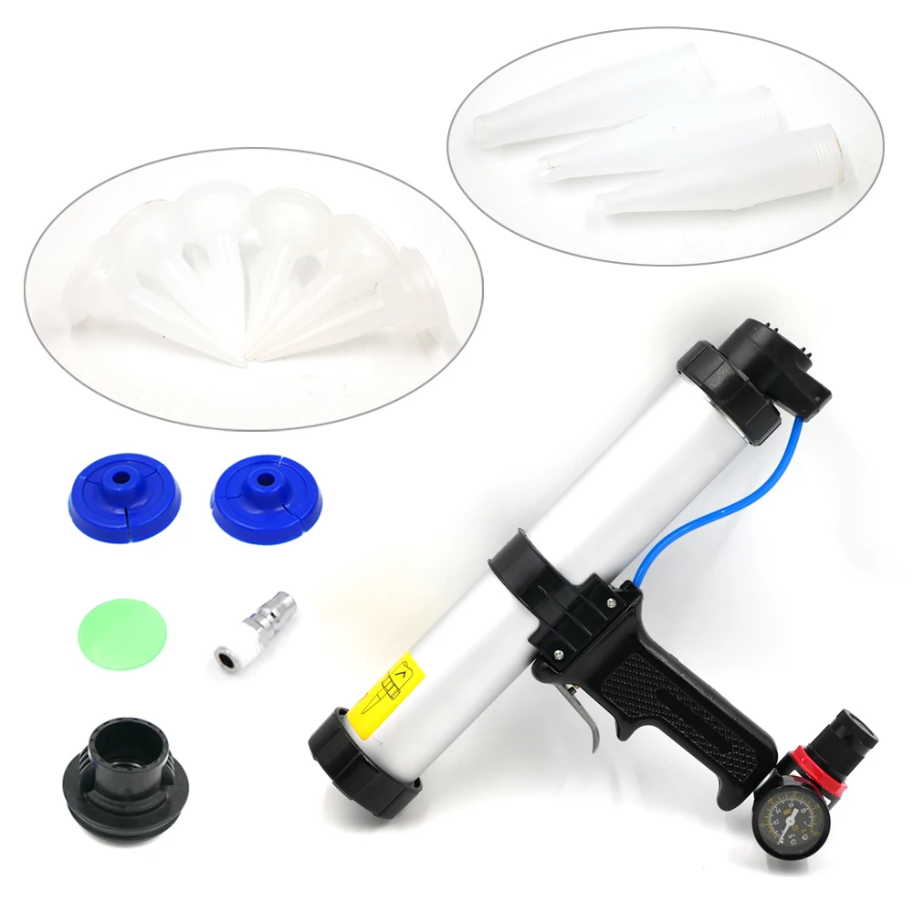 

Heavy Pneumatic Applicator Professional Metal Pneumatic Air Caulking Gun With Air Flow Regulator