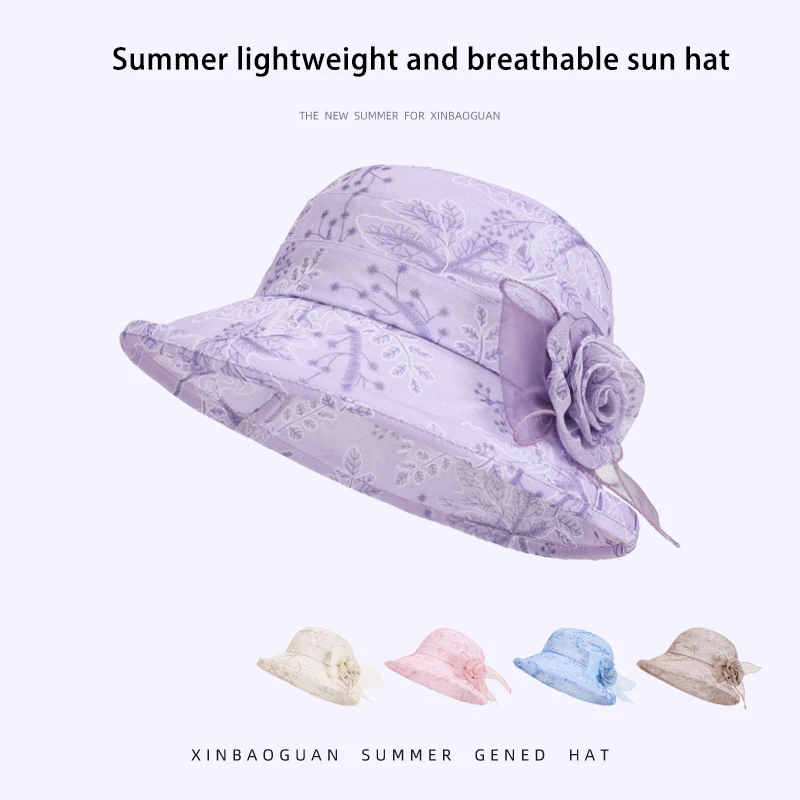 6182-New summer outdoor women's mesh breathable fashionable wide-brimmed fisherman hat stylish mom's sun protection hat