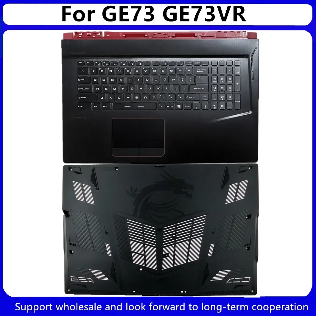 Novo para msi ge73 7rd 7rf 7re ge73vr 8rf MS-17C1 superior caso palmrest capa com teclado retroiluminado 3077c1c213hg01/base inferior