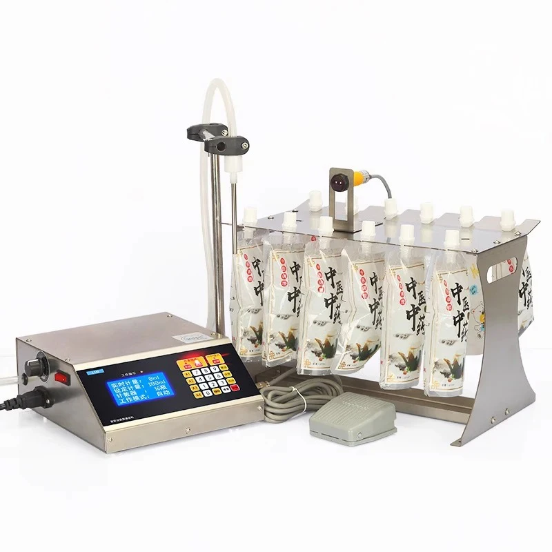 Spout bag filling machine Small fully automatic quantitative liquid dispensing machine for liquor beverages