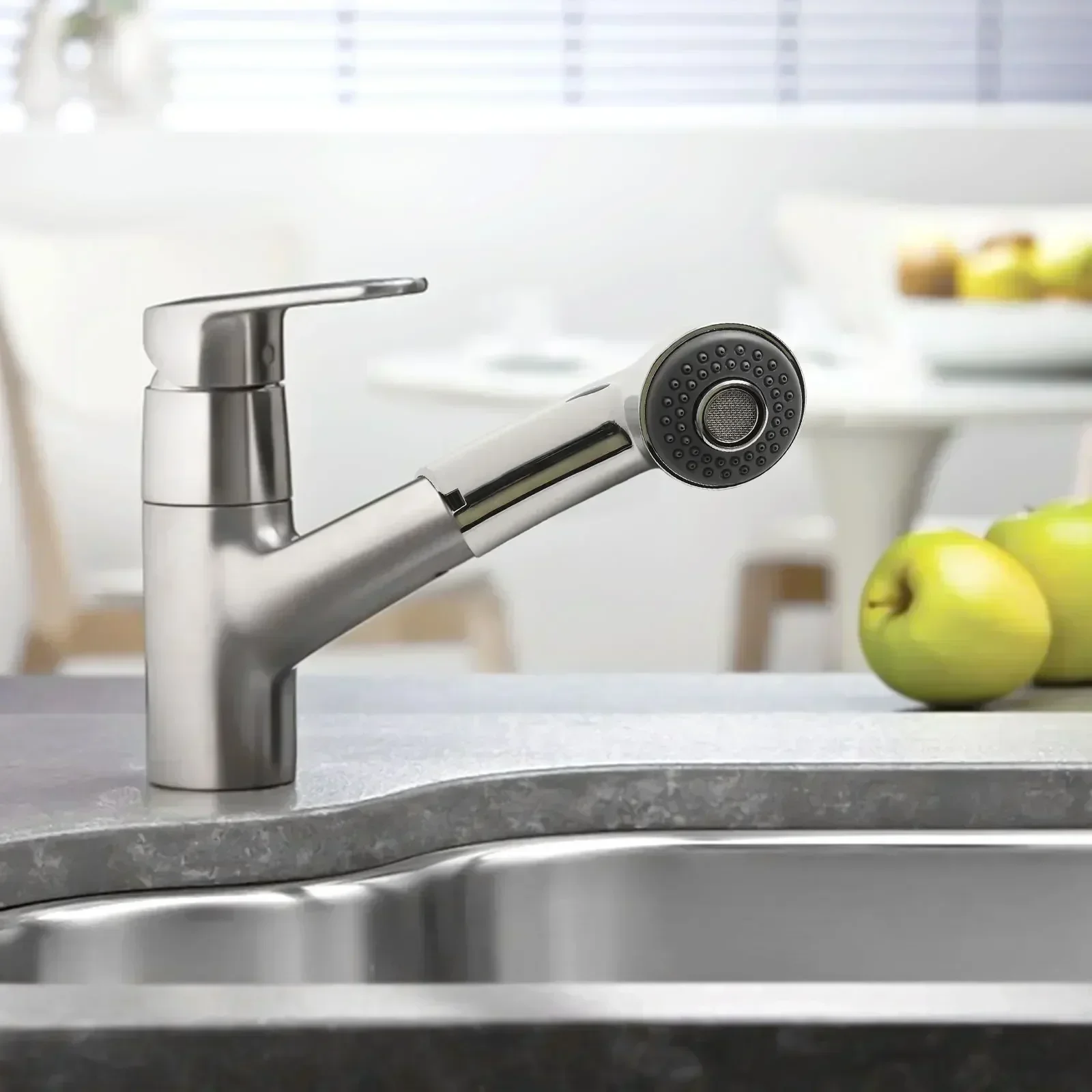 For Zedra Pull Out Spray Nozzle For Europlus Kitchen Faucets Compatible With 46298IE0 46312IE0 Chrome Plated Design