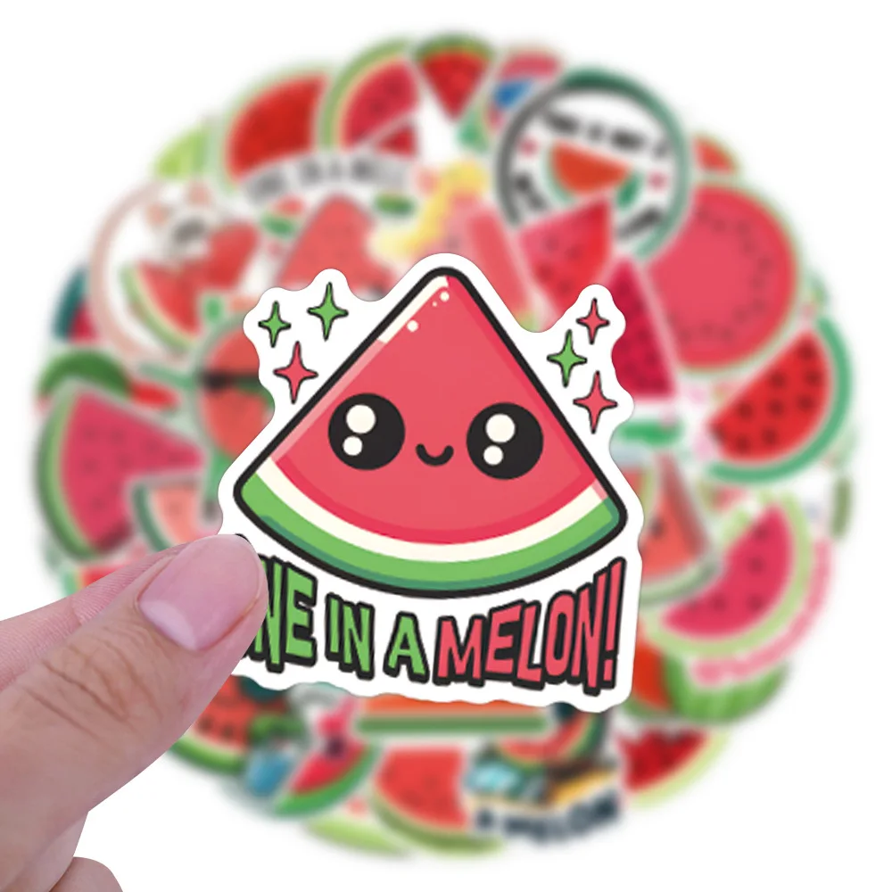 55 pezzi cartone animato frutta anguria divertente meme carino graffiti adesivi decalcomanie impermeabili fai da te tazza d'acqua scatola di matite scrapbook diario