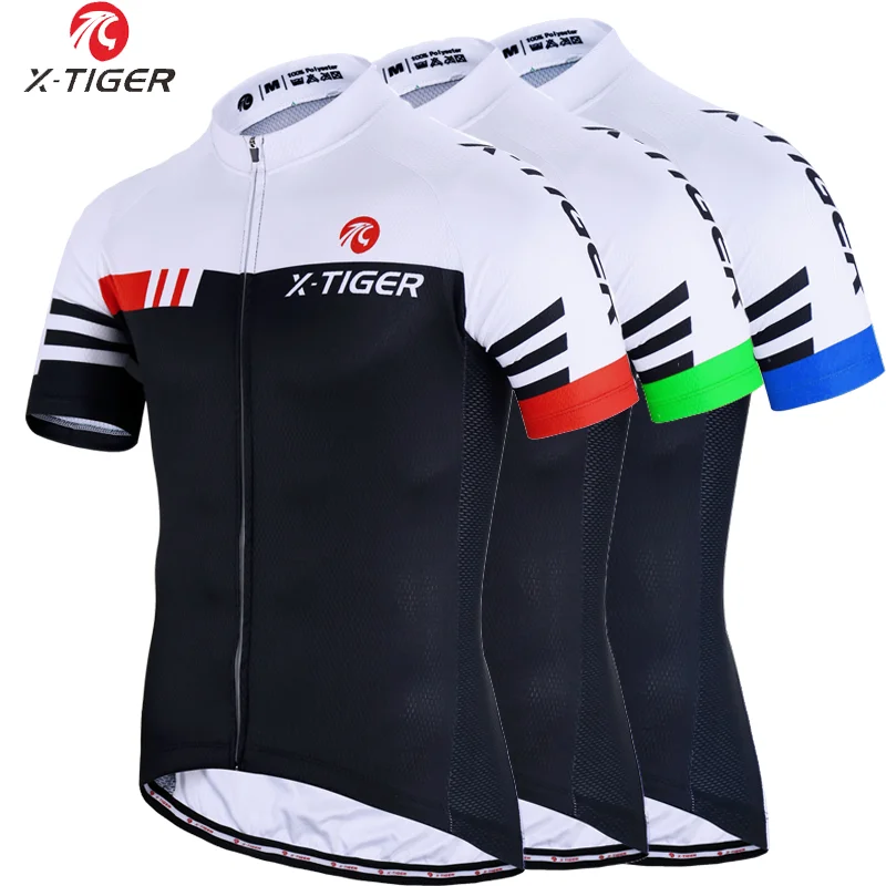 X-TIGER Cycling Jersey Men Pro High Quality Cycling Jersey MTB Road Bike Breathable Cycling Shirt SPF 40+ Short Sleeve Clothing