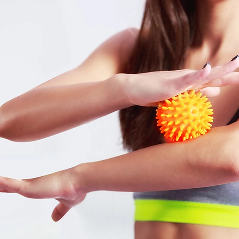 Spiky Massage Ball para Acupressão e Reflexologia do Tecido Profundo, Terapia Sensorial, Stress Reliever, Autismo, Brinquedos Sensoriais, 2pcs