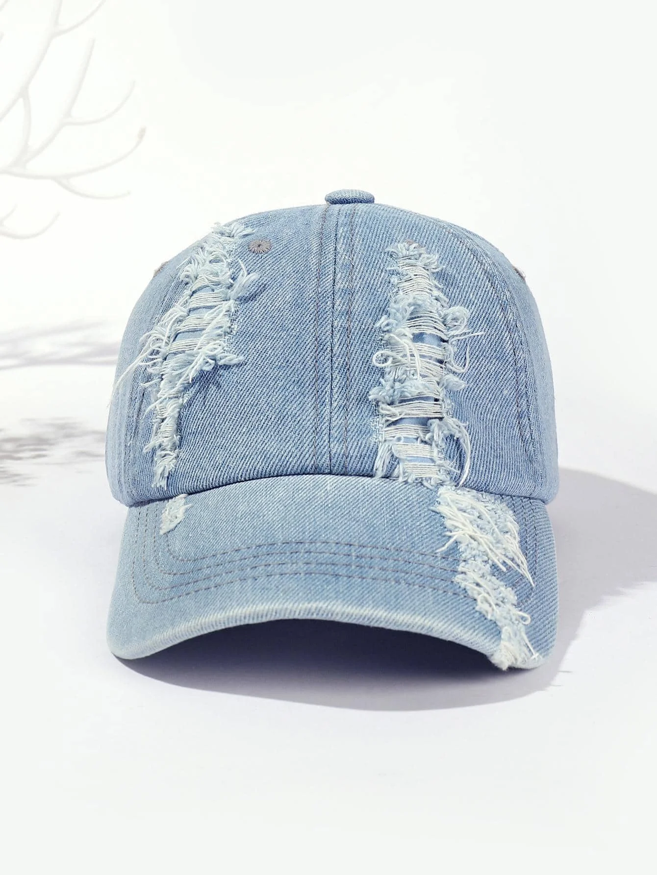 Holed Baseball Caps Vintage Washed Distressed Cap Fashion Sports Denim Hats Plain women Men Dad Caps