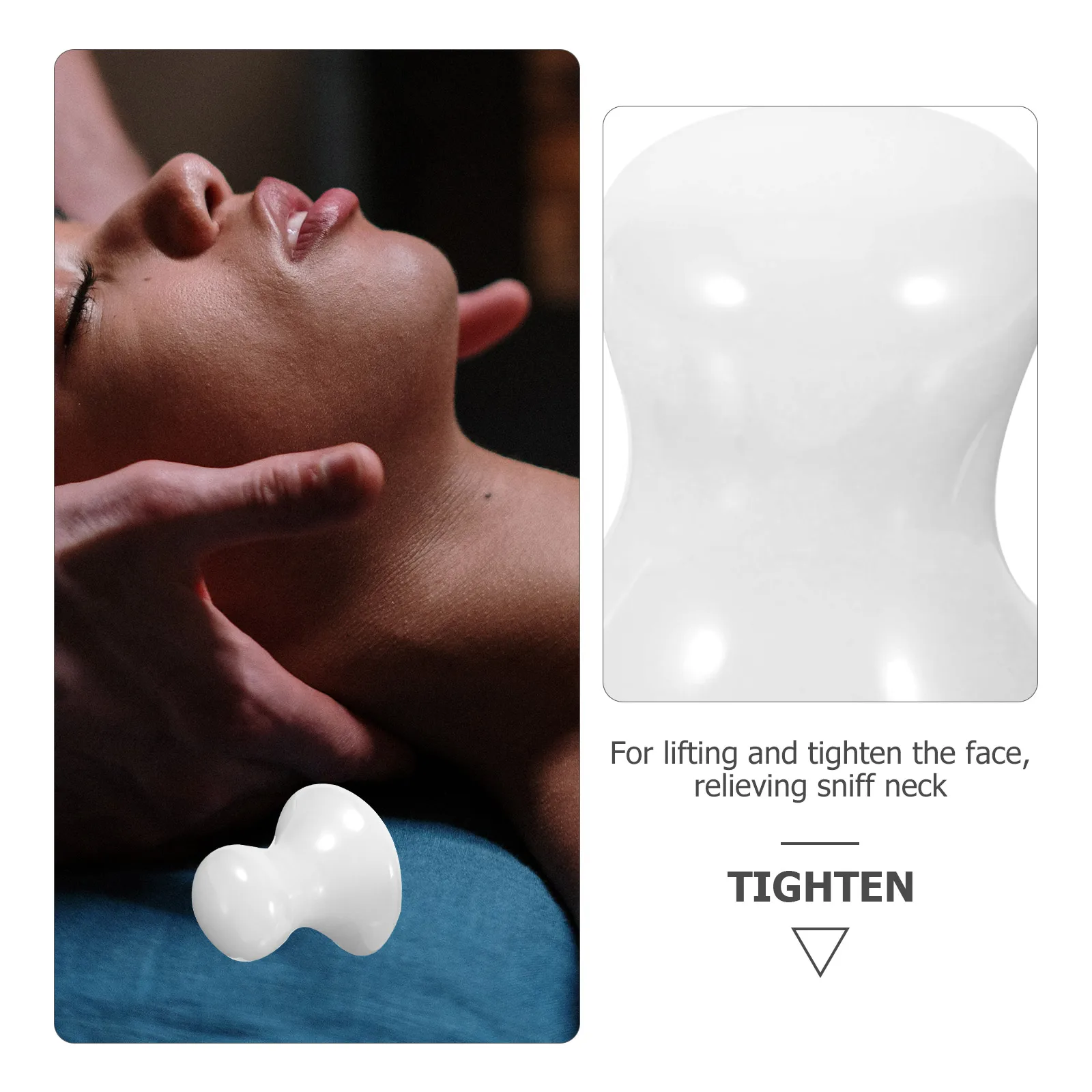 2 pezzi di massaggio facciale a forma di Gua Sha strumento di bellezza rullo raschiante per viso collo schiena massaggio spa cura