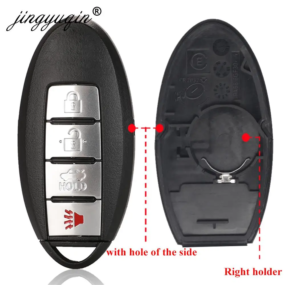 jingyuqin 4 Buttons Remote Car Key Shell for NISSAN Altima Teana Maxima MURANO Auto Key Case Fob Replacement