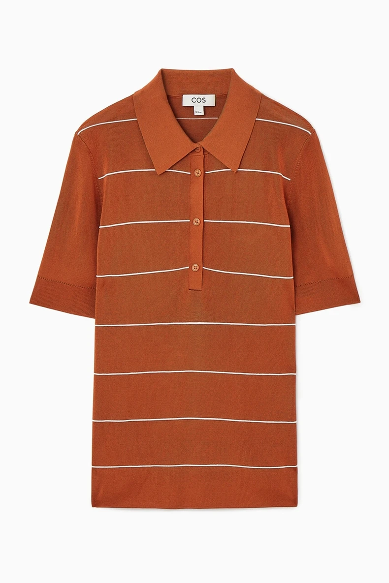 Ethereal MD 2024 new style of Women\'s casual slim-fit version thin striped POLO shirt