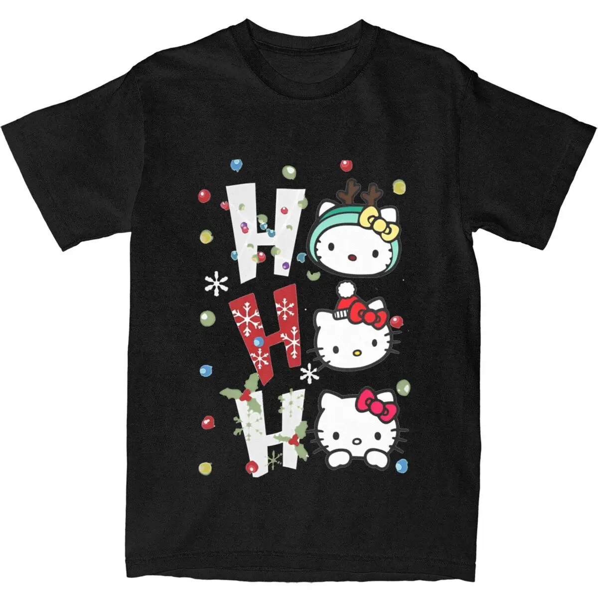 Hello Kitty Cartoon T-Shirt Summer Aesthetic T-Shirts Cotton Harajuku Tshirt For Adult Short Sleeve Casual Tees