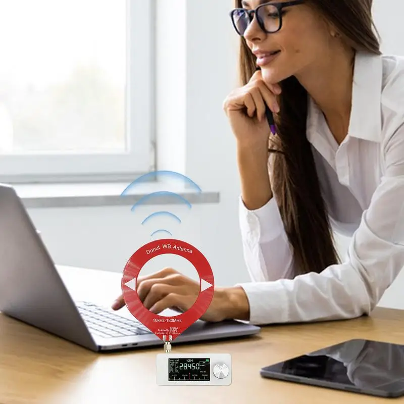 Receptor estéreo fm, receptor de rádio de bolso fm com antena, tela ips de 9 polegadas, bateria de 800ma, display hd, lsb, reprodutor usb para caminhão, garagem